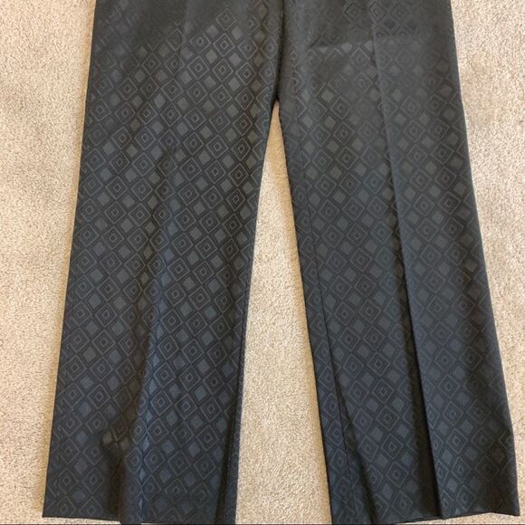 Isabella DeMarco Black printed dress pants trousers Sz 8 - Picture 5 of 13